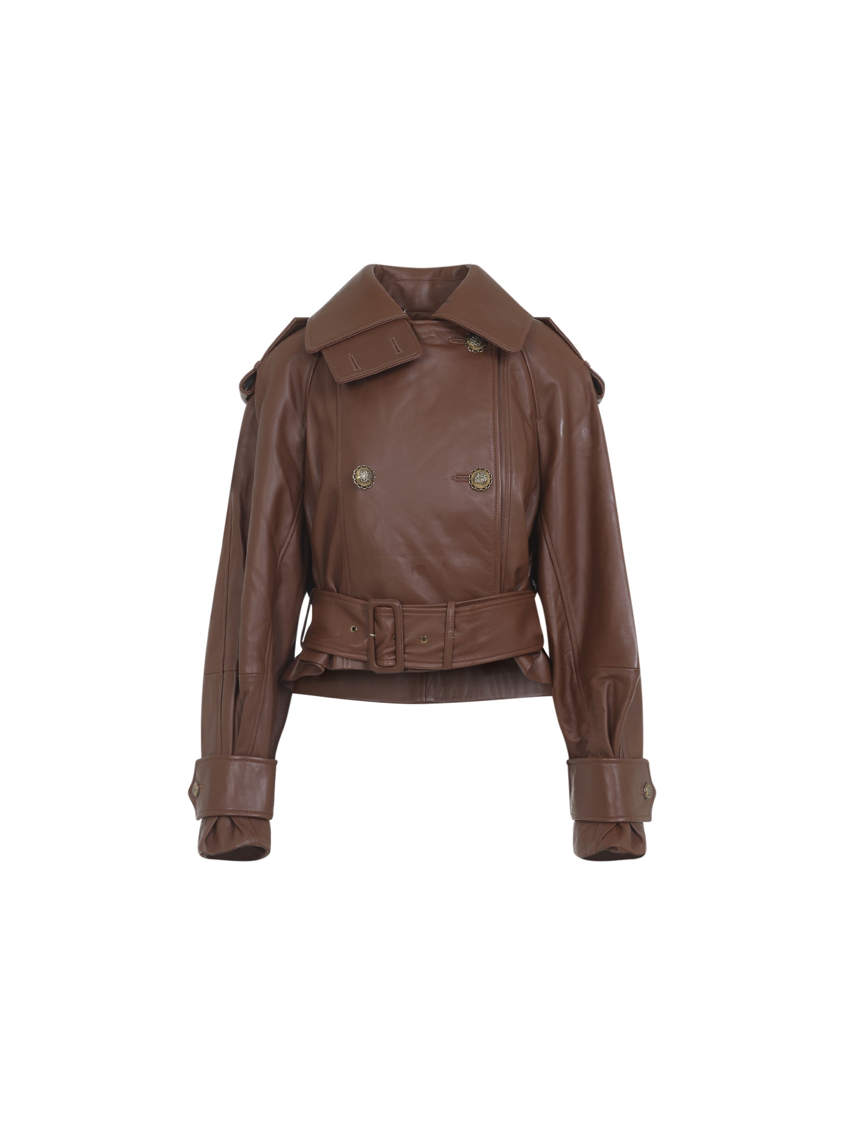 Hypnotic Leather Crop Trench